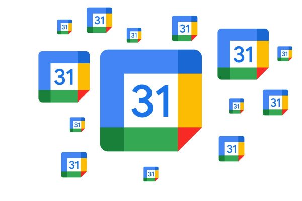 the Google Calendar icon duplicated