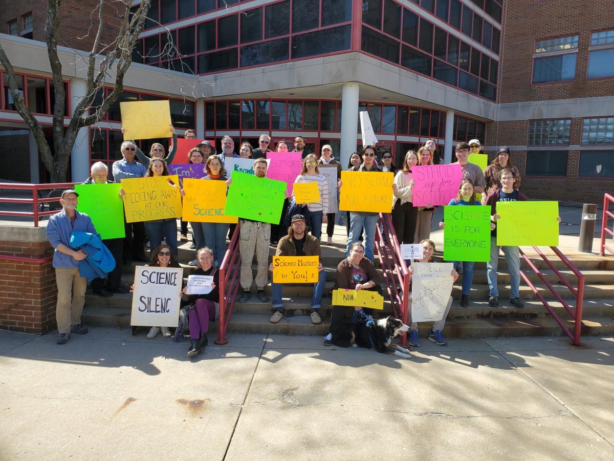 Students and faculty join Stand Up for Science demonstration