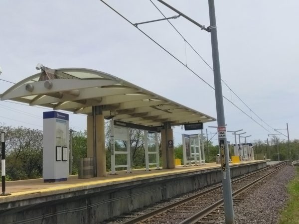 Metrolink station and railway
