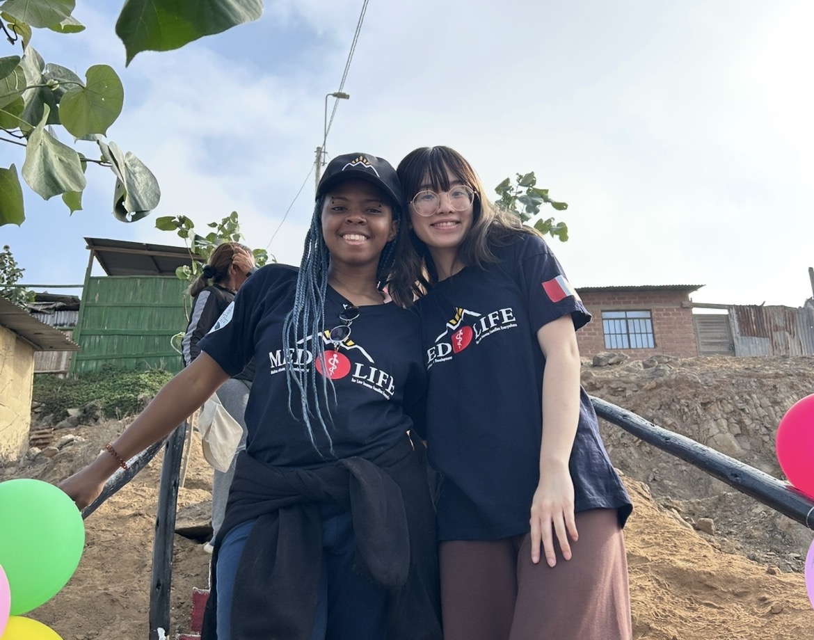 UMSL students Megan Shipp (left) and Julee Chau (right) volunteering in Lima, Peru
